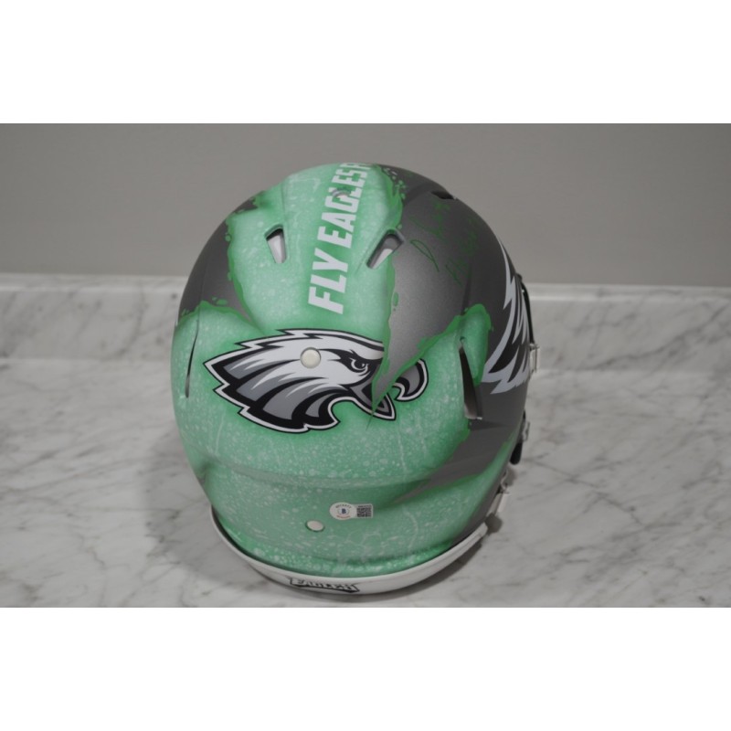 AJ Brown/DeVanta Smith - Philadelphia Eagles Custom Painted Riddell ...