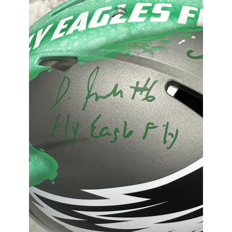 AJ Brown/DeVanta Smith - Philadelphia Eagles Custom Painted Riddell ...